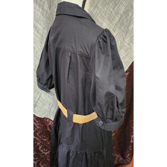 Buffy Short Sleeve Cotton Utility Dress, Derek Lam 10 Crosby size 16 - Picture 9 of 12